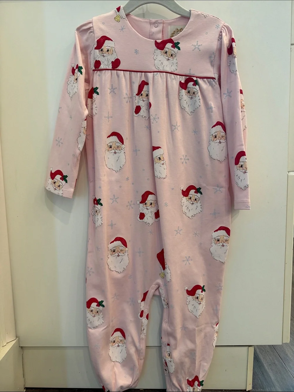The Beaufort Bonnet Company Long sleeve penny’s playsuit dear Santa palm beach p